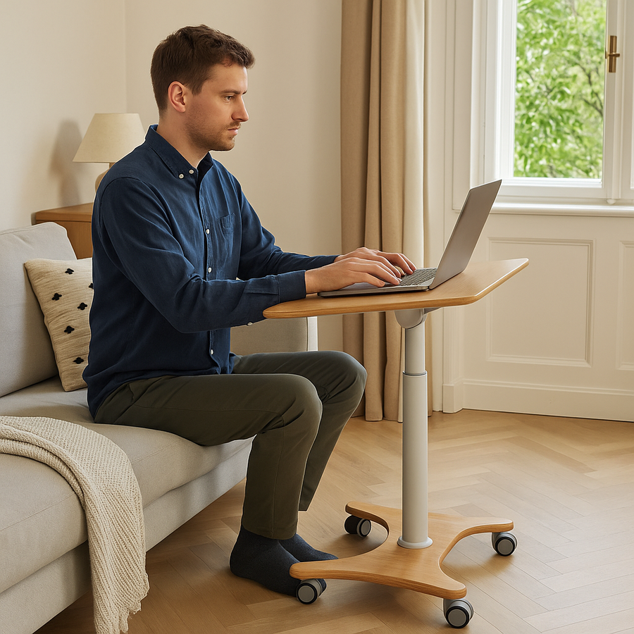 Work Everywhere Ergonomic Adjustable Rolling Desk - Image 3