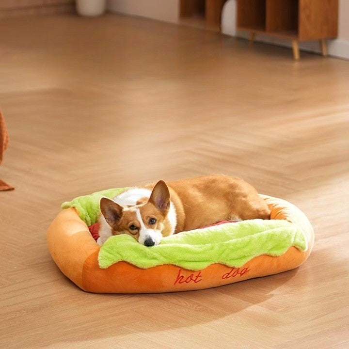 Foot Long Hotdog Pet Nap Bed
