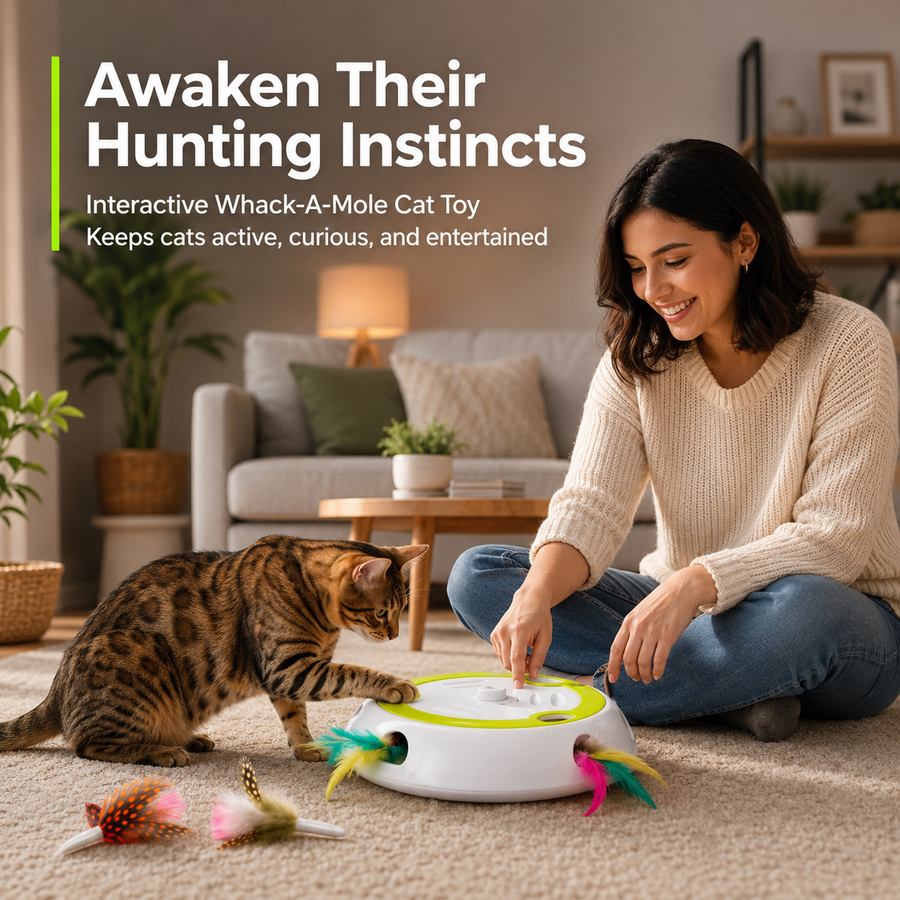 Sneak Attack Smart Pop-Up Interactive Cat Teaser Toy