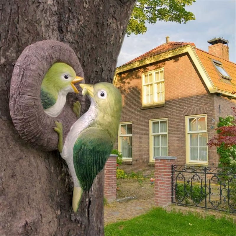 Lovebirds Tree Hug Wall Hanging Decor - Image 1