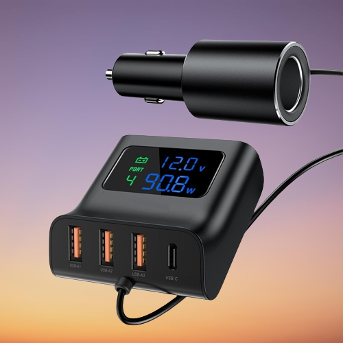 Car USB Splitter Fast Charging Station - Image 0