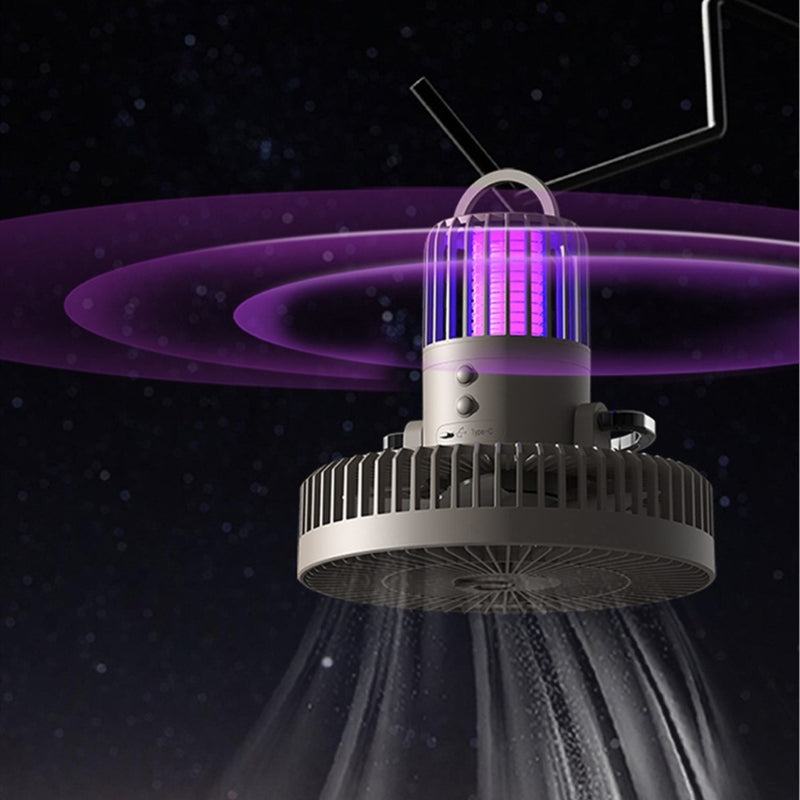 Portable Outdoor Mood Light Rechargeable Fan - Image 3