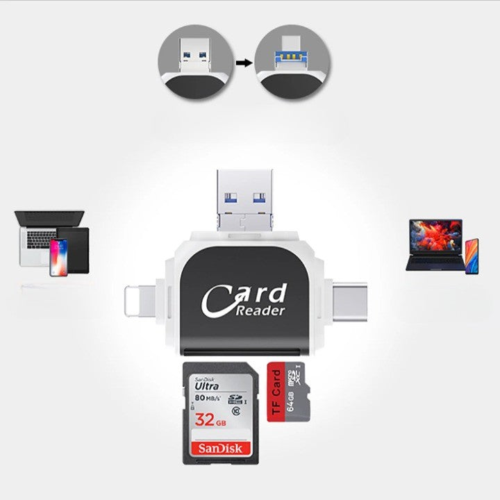 Multi-Port 4in1 Universal SD TF Card Reader - Image 0