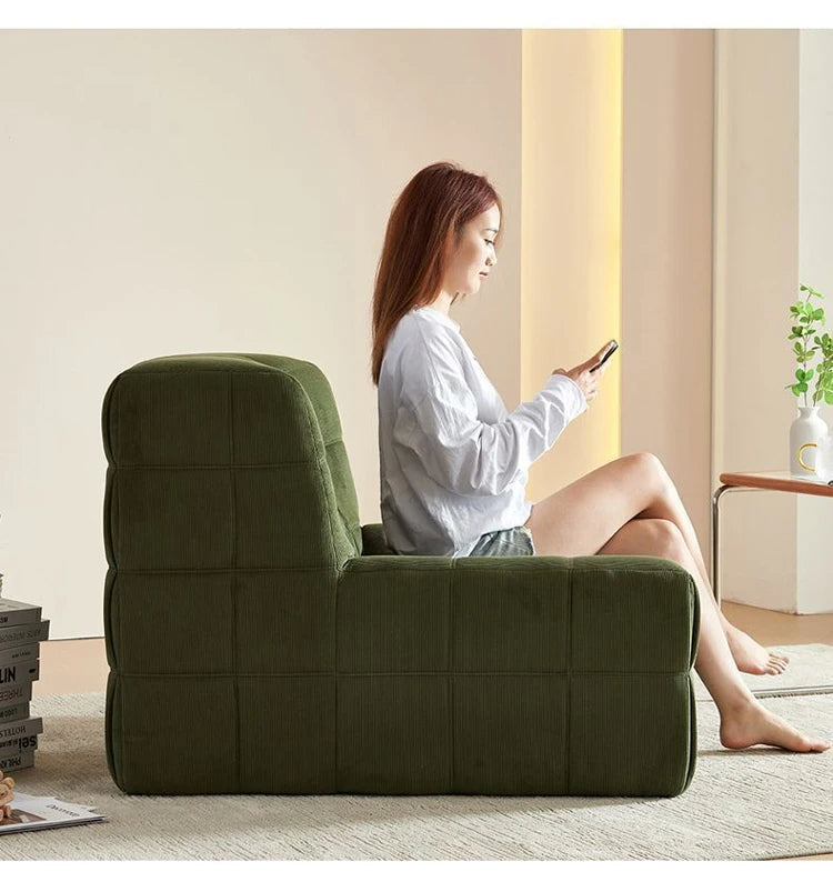 Modern Minimalist Cube-Style Convertible Modular European Lounge Chair - Image 2