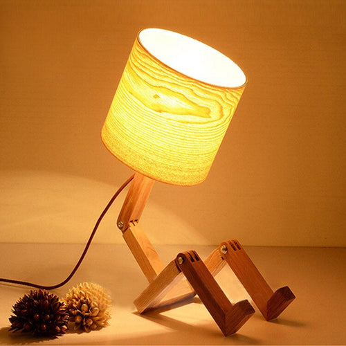 Modern Solid Wood Table Lamp - Image 0