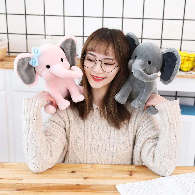 Cute Plush Grey Elephant Pillow Dolls for Baby - Image 5