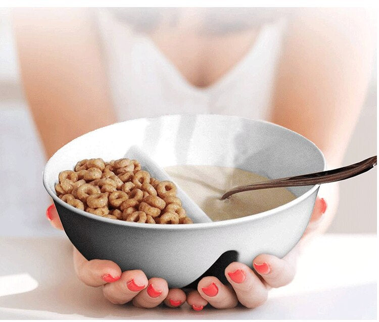 Creative Separated Double Bowls With Handle - Image 1