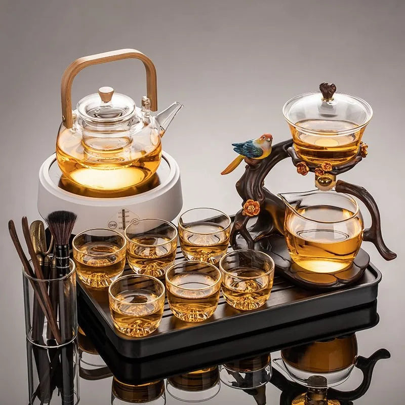 Artistic Bird-Inspired Gongfu Tea Set - Image 1