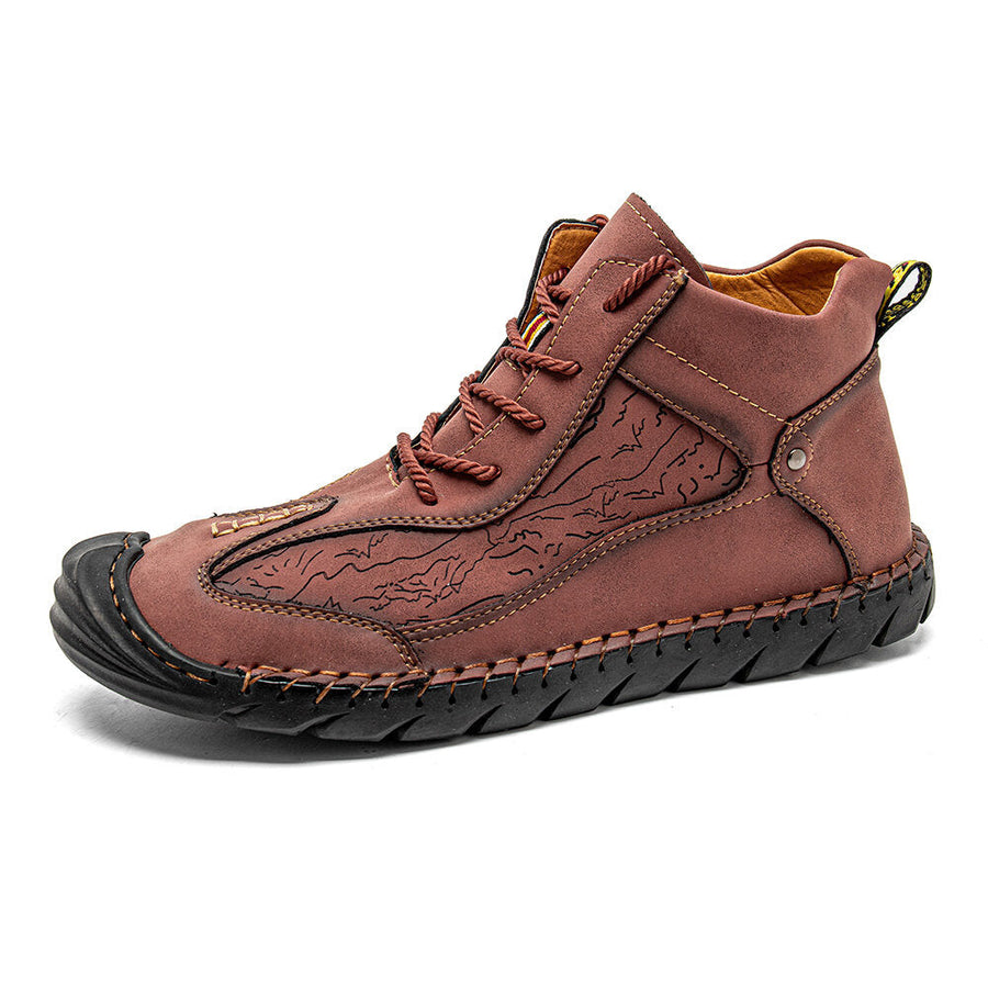 Leather Waterproof Mountain Hiking Shoes - Image 6