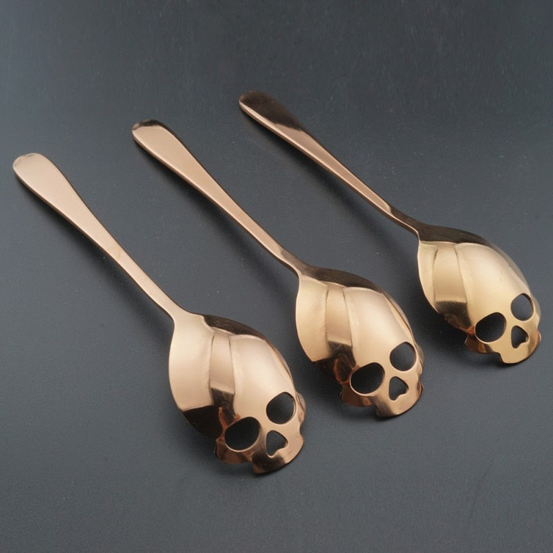 Skull Shaped Stainless Steel Spoon - Image 3