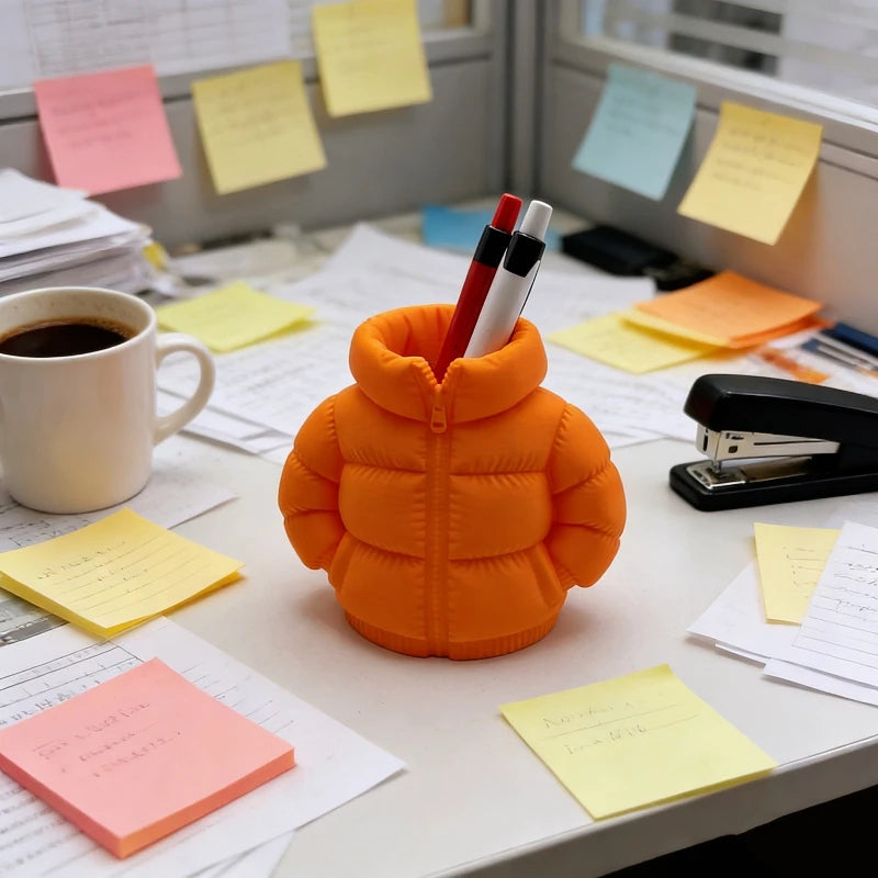 Mini Puffer Jacket Pen Holder - Image 4