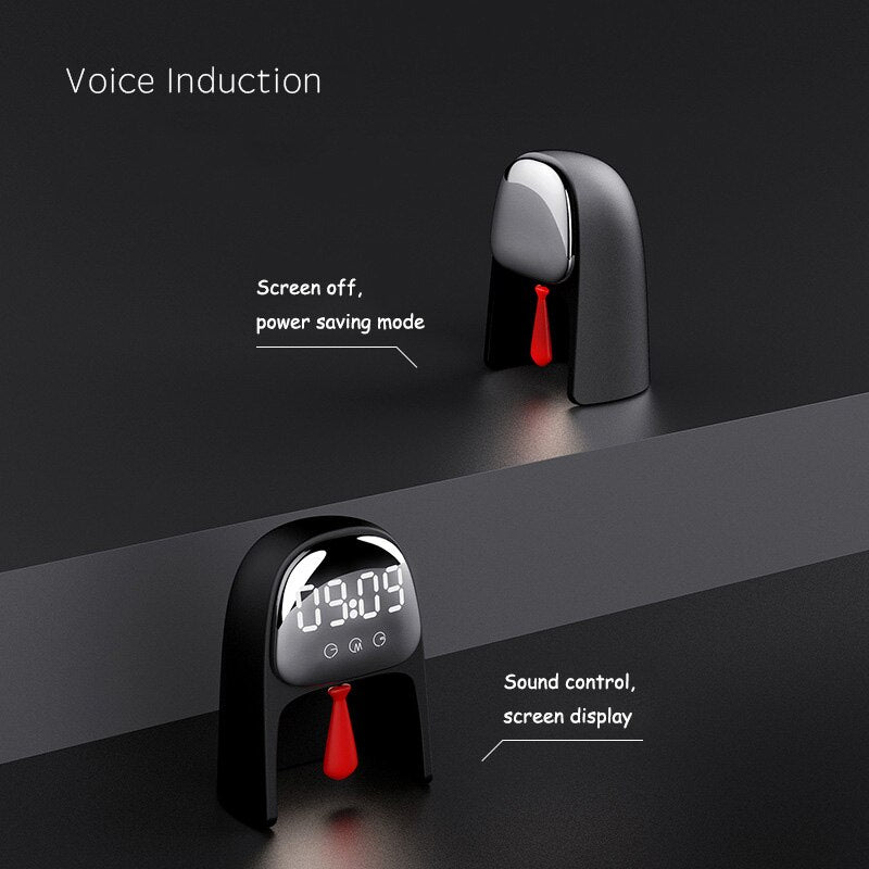 Creative LED Voice Control Gentleman Alarm Clock - Image 10