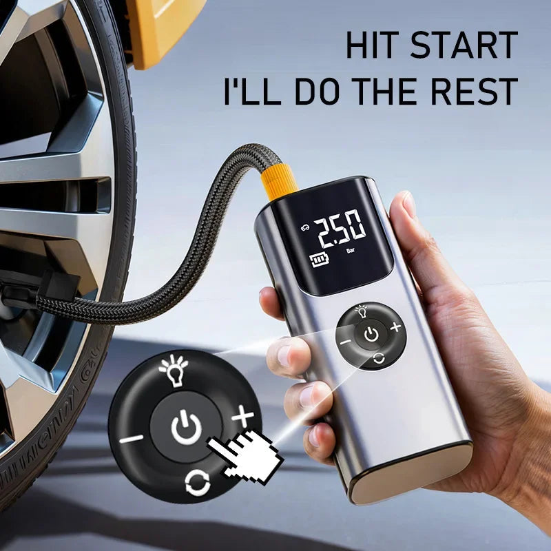 Mini Wireless Automatic Car Tire Air Compressor Pump - Image 5
