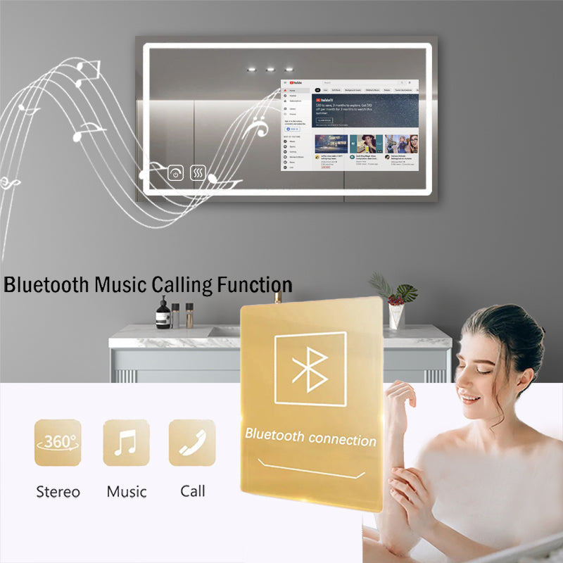 Touch Screen LED Smart Waterproof Magic Mirror - Image 3