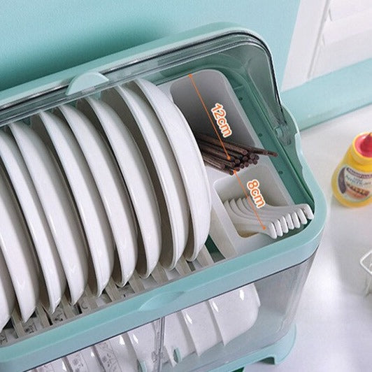 Dustproof Dish Organizer Drying Rack - Image 1