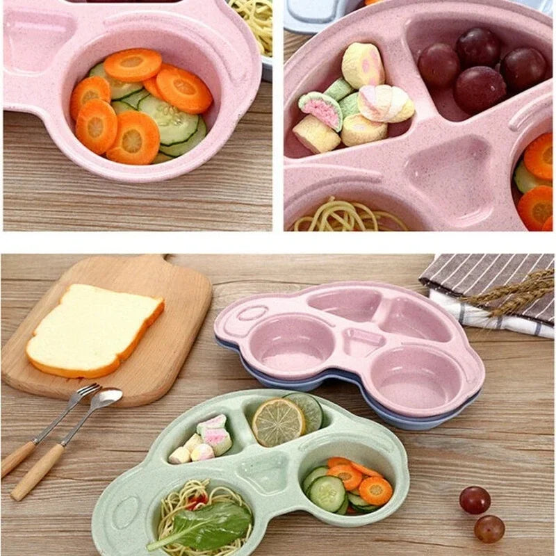 Baby Bowls Cartoon Car Kids Food Plate Tableware - Image 3