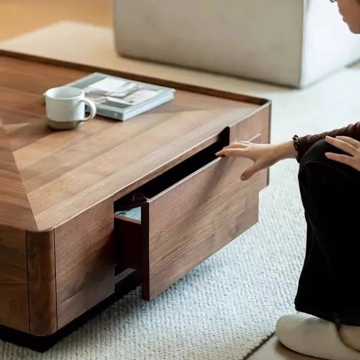 Hidden Drawers Elegant Italian Style Coffee Table - Image 8