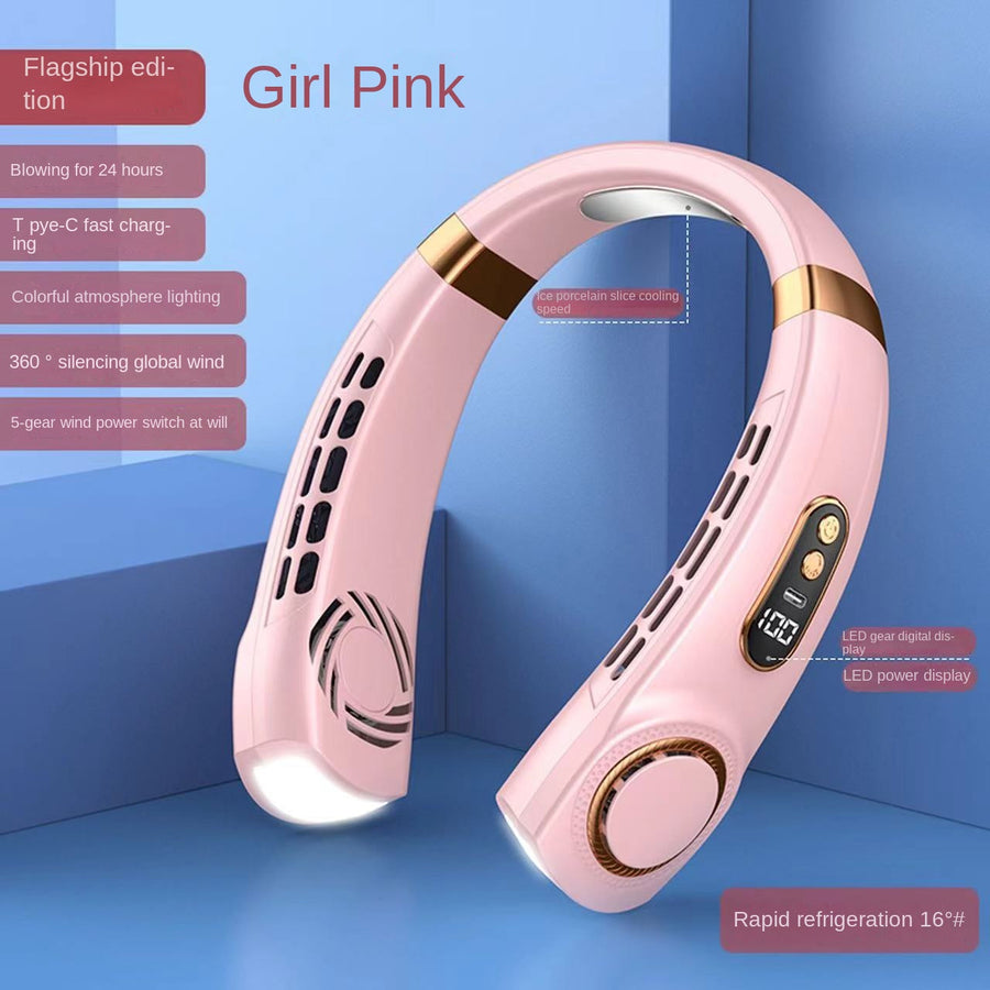 Digital Display Wearable Neck Fan - Image 6