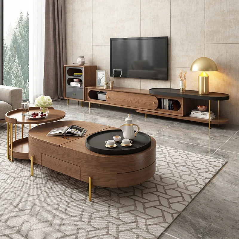 American Style Wooden Nordic Space Saving Coffee Table - Image 3