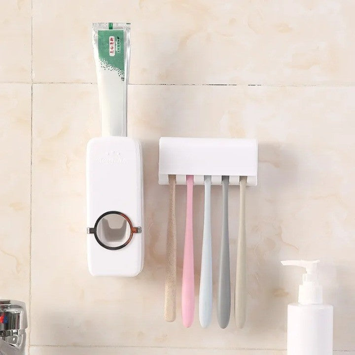 Automatic Toothpaste Squeezer Toothbrush Holder - Image 0