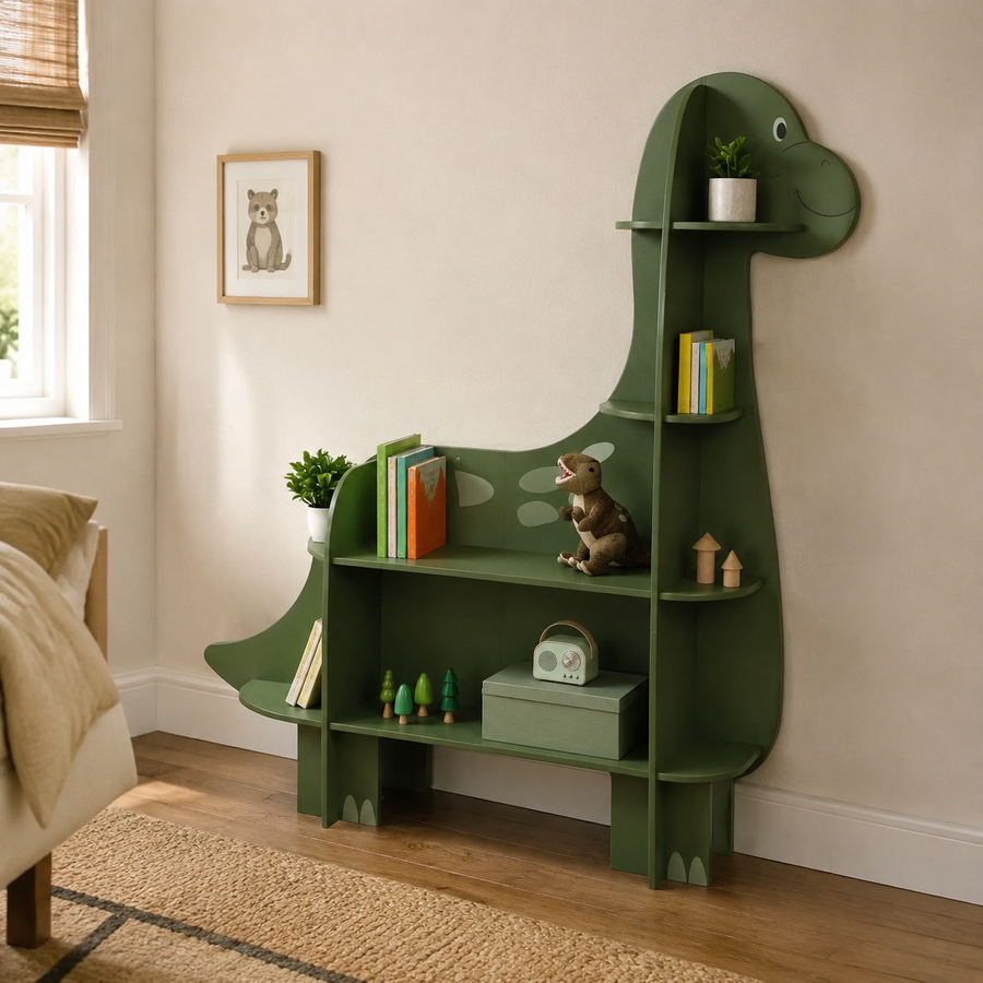 Field Camp Dinosaur Kids Display Bookshelf Storage