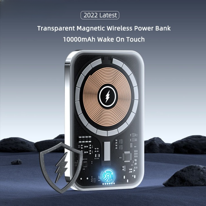 Transparent Magnetic Mini Wireless Power Bank - Image 1