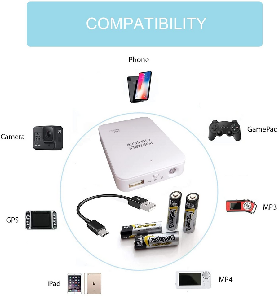 Portable AA Battery Travel Power Bank - Image 7