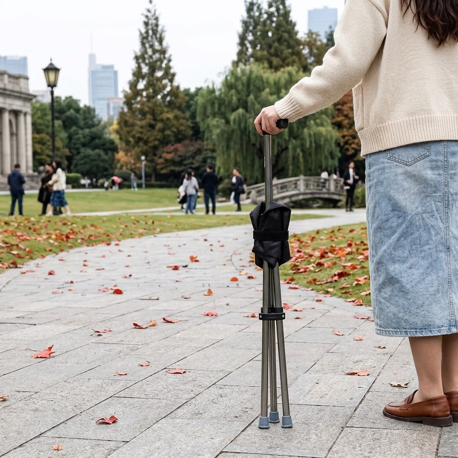 Sit Anywhere Folding Cane Stool