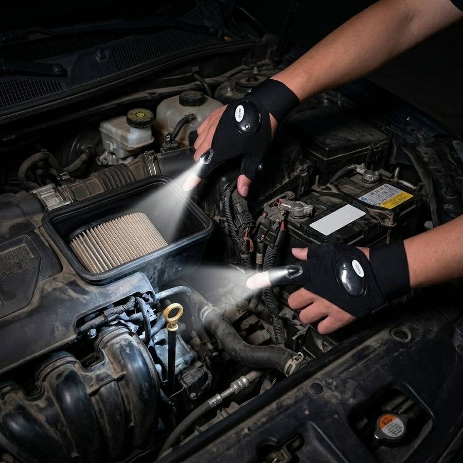 Fingerless Glove LED Flashlight - Image 0