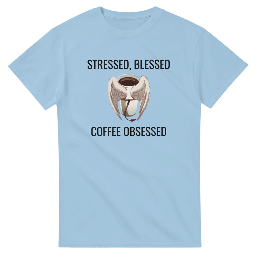 Stressed Blessed & Coffee Obsessed Cotton T-Shirt - Image 6