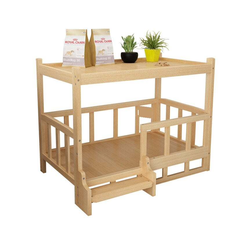Furry Friend Detachable Pet Wooden Table Bed - Image 6