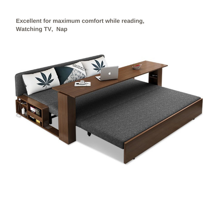 Desk Compact Multifunctional Wooden Minimalist Sofa Bed - Image 6