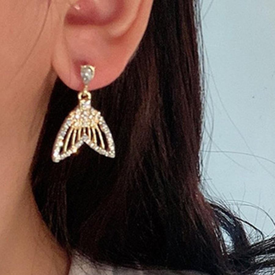 Crystal Fish Tail Earrings - Image 0