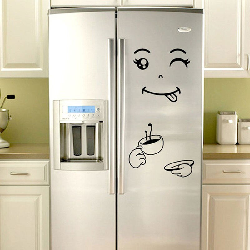 Cute Happy Fridge Decal - Image 1
