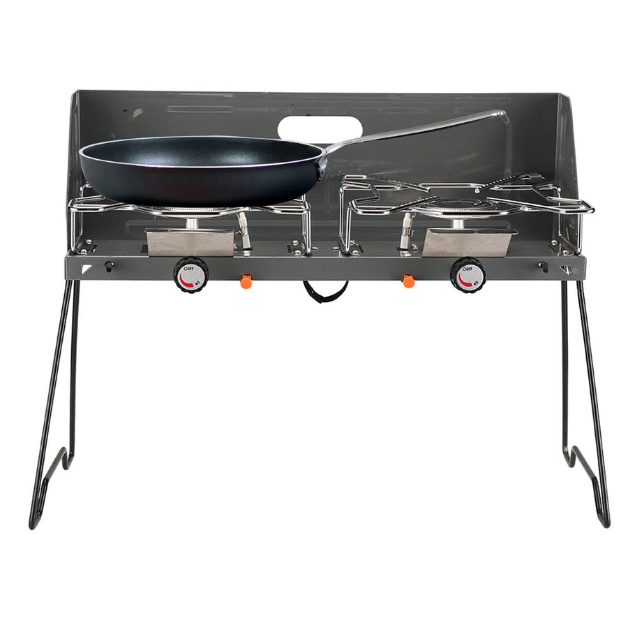 Foldable Portable Camping Double Burner Gas Stove - Image 7