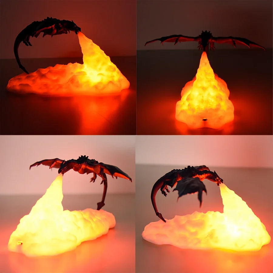 3D Print LED Fire Dragon Night Lamp - Image 3