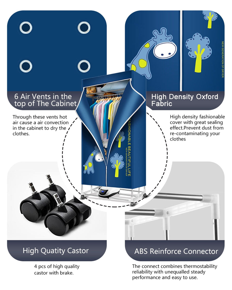 Foldable Clothes Dryer with Remote Control - Image 3