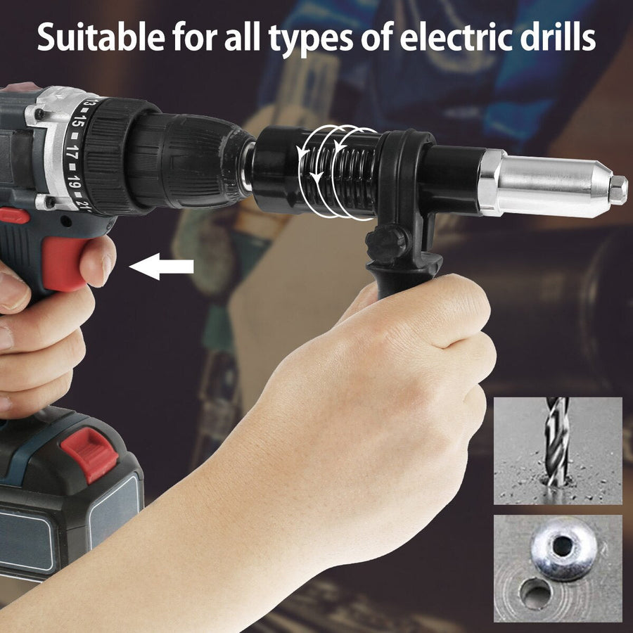 Cordless Electric Rivet Nut Gun Drill Tool - Image 1