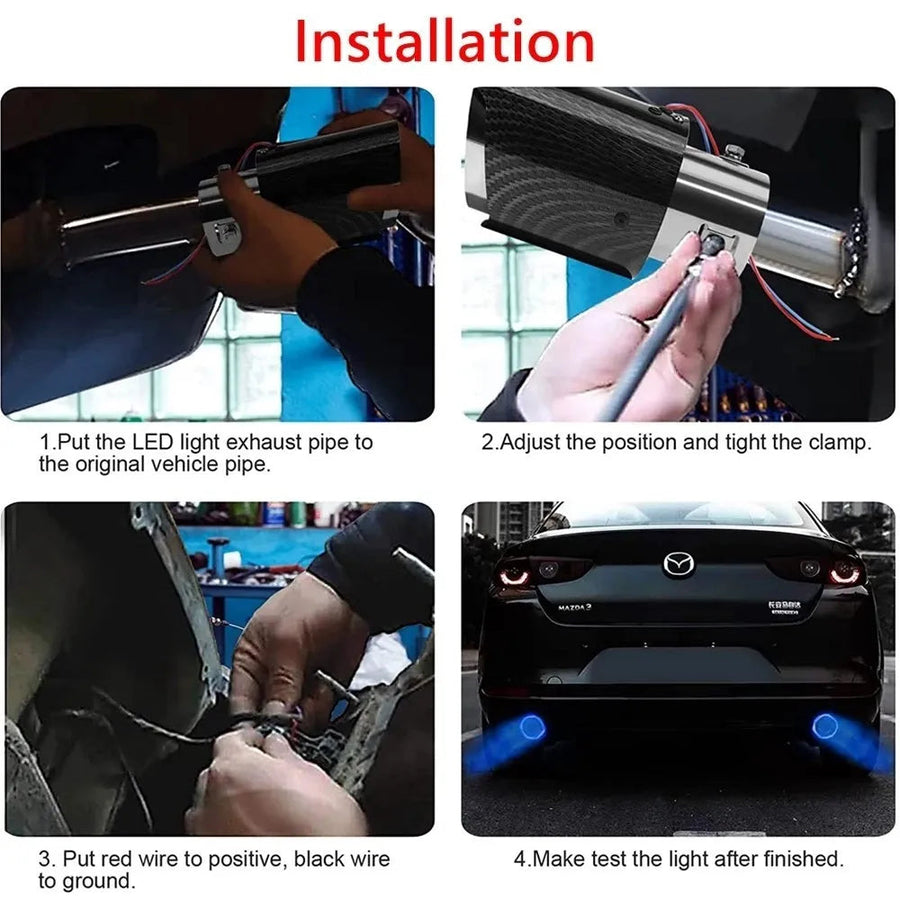 Car Modified Exhaust Pipe LED Light - Image 2