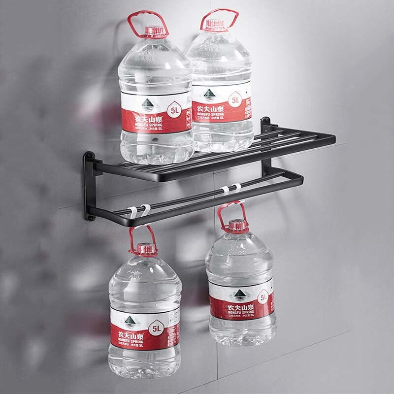 Easy Organizer Bathroom Aluminum Foldable Towel Rack - Image 4