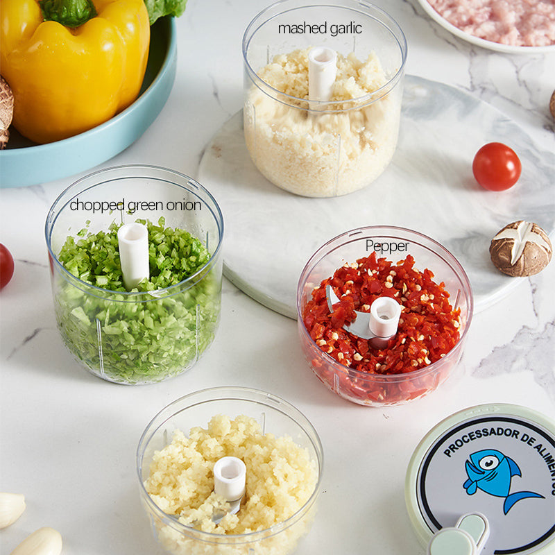 Portable Manual Fast Garlic Vegetable Chopper - Image 2