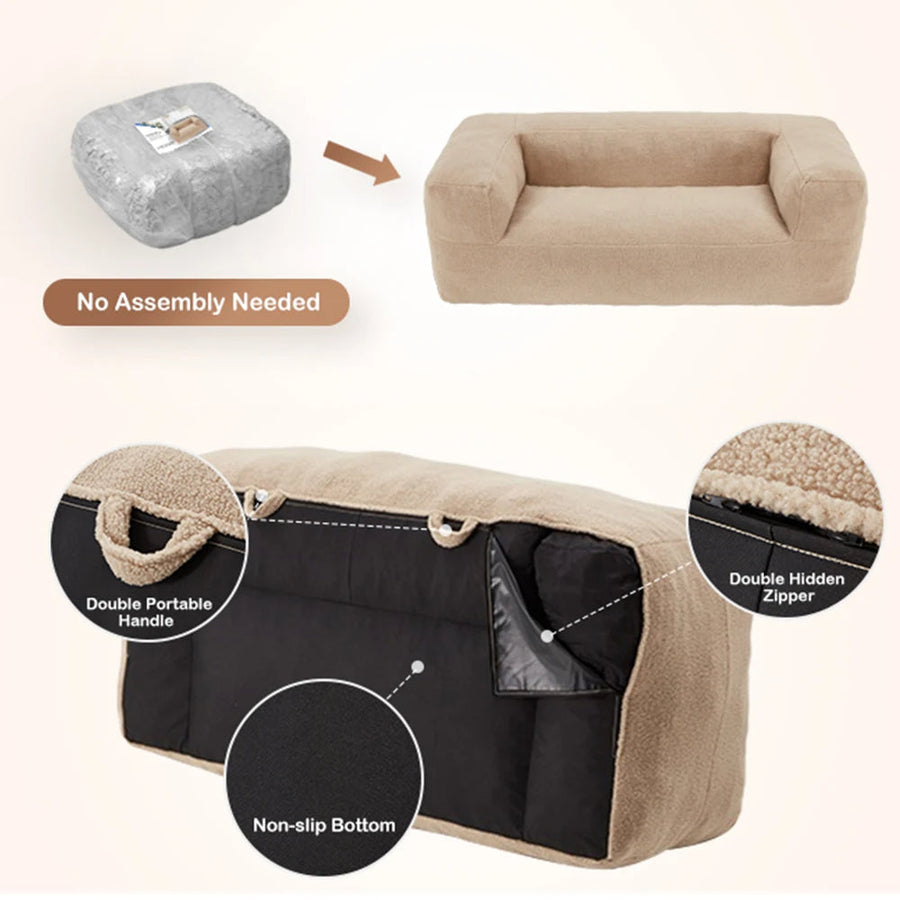Plush Modern Soft Fabric Oversized Sofa - Image 1