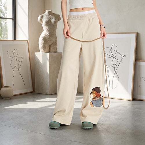 Good Boy Dog Print Wide Leg Pants