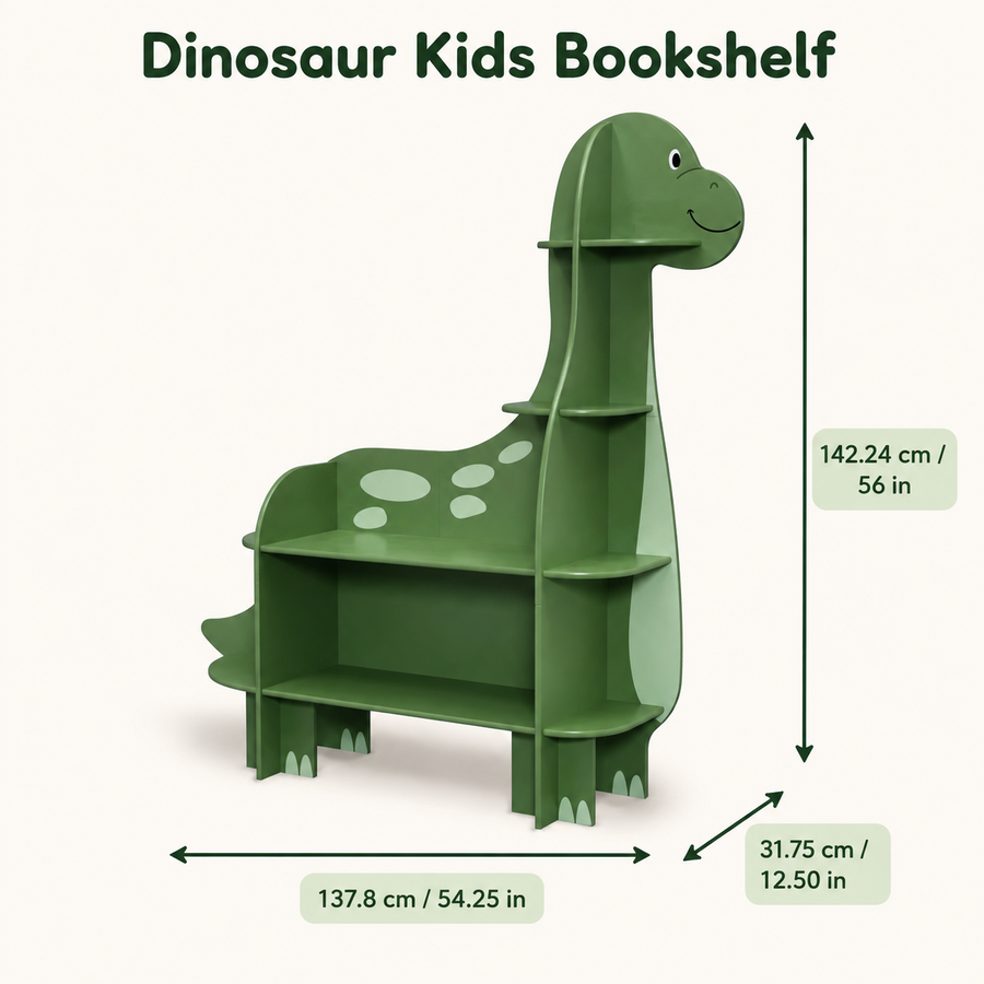 Field Camp Dinosaur Kids Display Bookshelf Storage