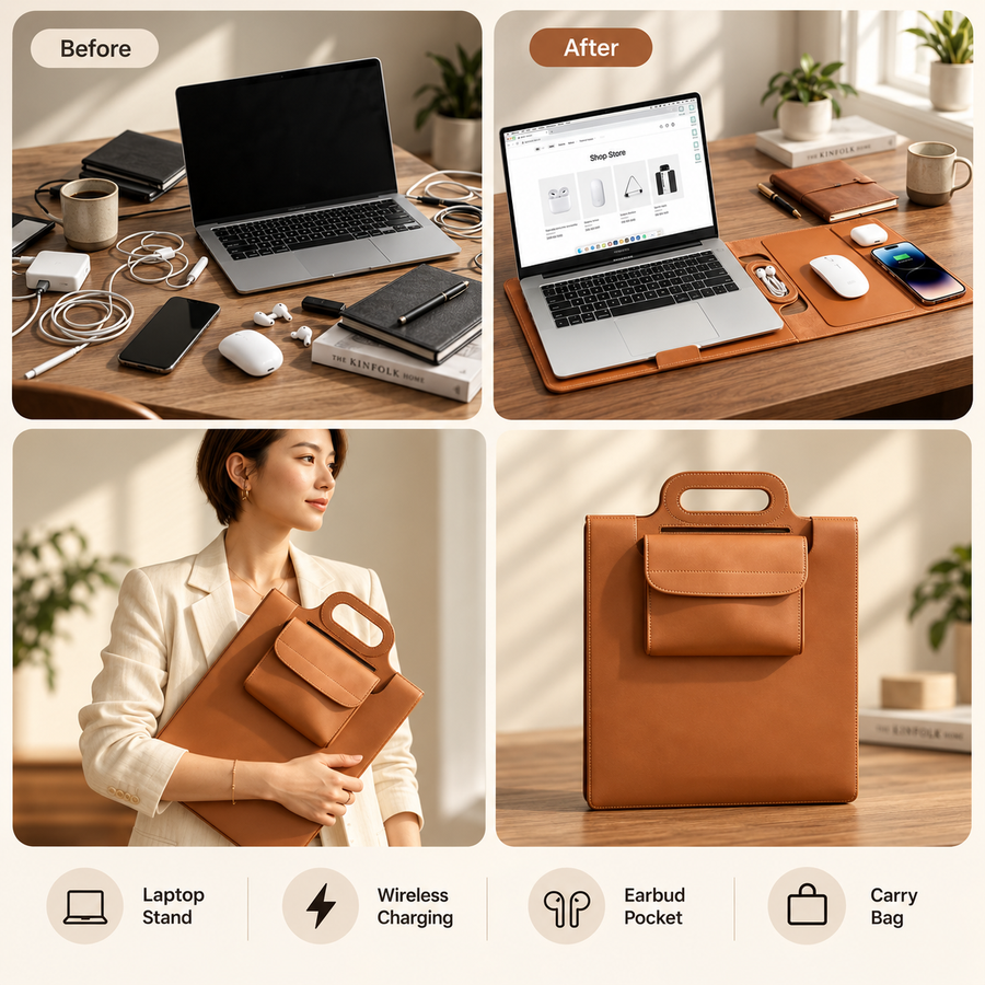 Anywhere Office Laptop Sleeve Stand Case