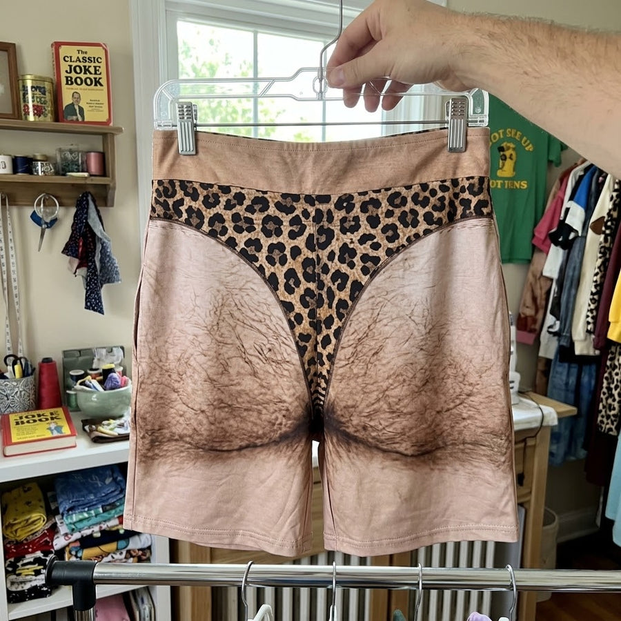 Beach Bum Funny Illusion Swim Trunks