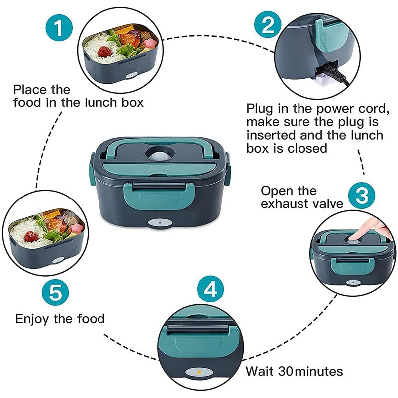 3in1 Electric Heat Fast Portable Meal Warmer Box - Image 3