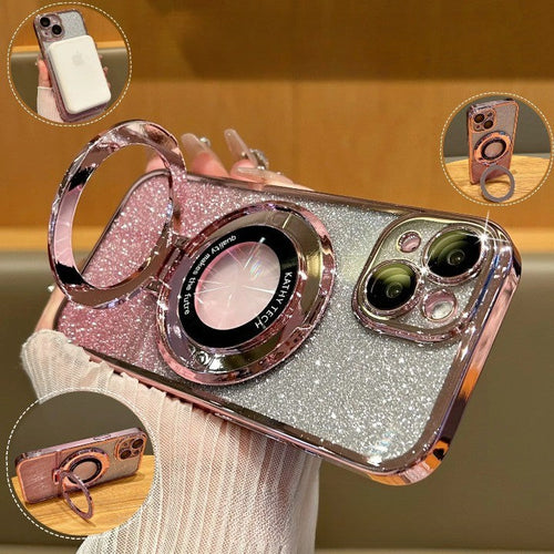 Glitter Magnetic Ring Stand Phone Case - Image 0