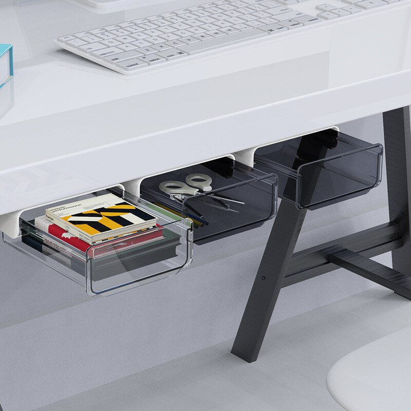 Office Friendly Self-Adhesive Hidden Transparent Drawer - Image 1