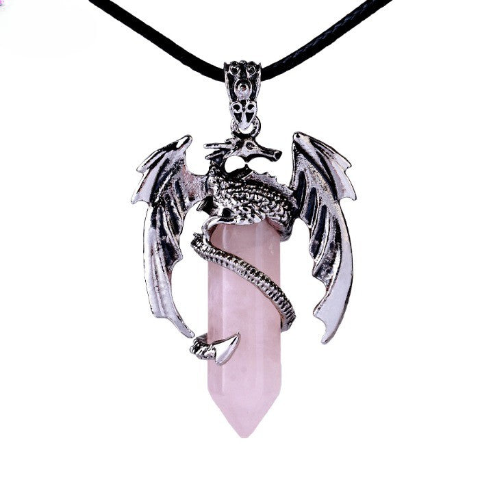 Bohemian Style Natural Mystic Gemstone Dragon Necklace - Image 10